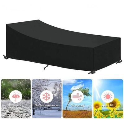 Housse De Chaise Longue Extérieure Imperméable 200x75x40/70cm - Protection Anti-UV Coupe-Vent Oxford 210D