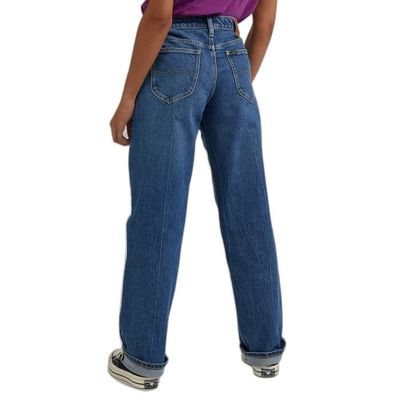 Jean Femme Lee Natural Straight Leg - Taille 34, Longueur Jambe 31, Bleu Clair Délavé, Occasion Très Bon état