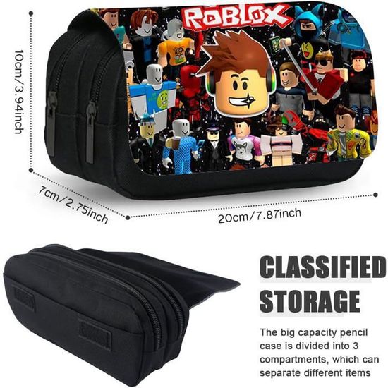PYTRARTY Grande Trousse Roblox Pour Garçons - Étui Crayons XXL Motif Gaming Fun Et Coloré