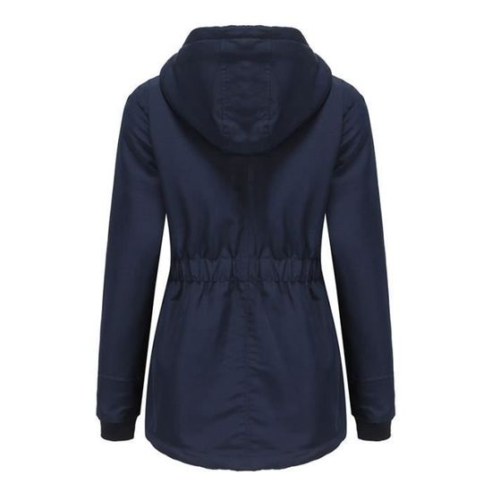 Veste Polaire Femme Avec Capuche - Manteau Hiver épais, Boutons, Poches - Tissu Doux Respirant - Style Décontracté élégant
