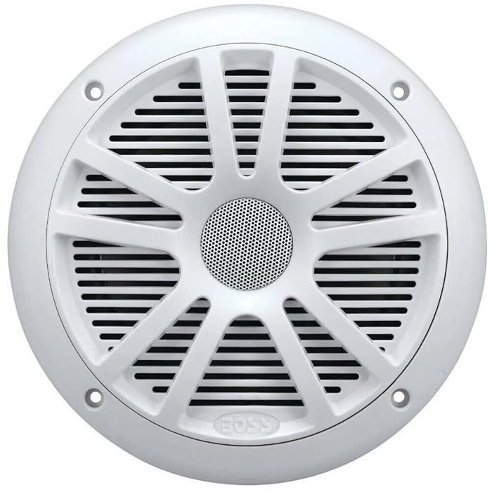 Boss Audio Systems MR6W 6,5 Inch Maritieme Luidsprekers – 150W, Weerbestendig, Polypropyleen Conus, Rubberen Rand, 4 Ohm, Wit (paar)