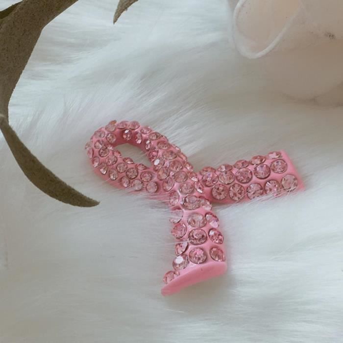 Broche Ruban Rose Octobre Rose - Épingle Sensibilisation Cancer Du Sein, En Alliage, Fermoir Sécurisé - 12