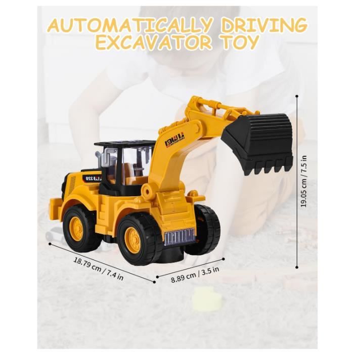 Pelle Jouet Autopropulsée - Lumière Et Musique - Pelle Automatique Pour Enfants 3-7 Ans - Jouet Chantier Intérieur/extérieur Tracteur A Pedale