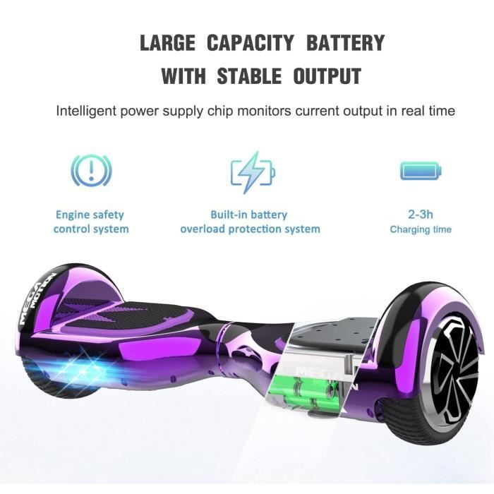 Hoverboard 6,5 Pouces Pour Enfant Et Ados Bluetooth LED Moteur Puissant  Overboard Electrique Hover Board Rose Chromé - Cdiscount Sport