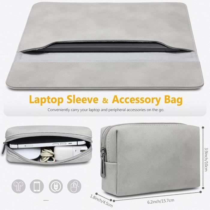 15 Pouces Housse Ordinateur Portable PC Sacoche pour MacBook Air 15 M2 A2941 2024 2023, 15 