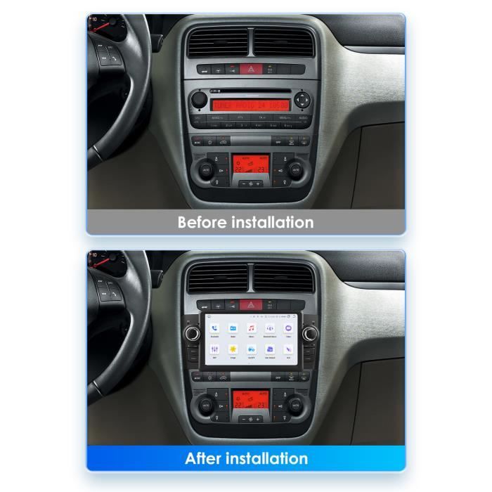 7 pouces Android 12 autoradio pour Fiat Grande Punto Linea 2007-2012  Lecteur multimédia de voiture GPS stéréo 1din Carplay 6+64G - Cdiscount Auto