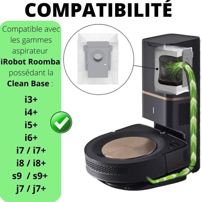 Sac aspirateur pour iRobot Roomba j7+-j7-s9+-s9--i8+-i8-i7+-i7-i6