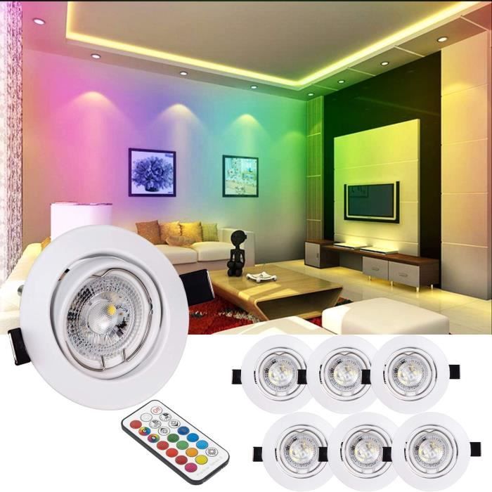 Lot de 5 ampoules LED GU10 dimmables 70 mm 6,5 W 600 lm 2700 K | Leroy