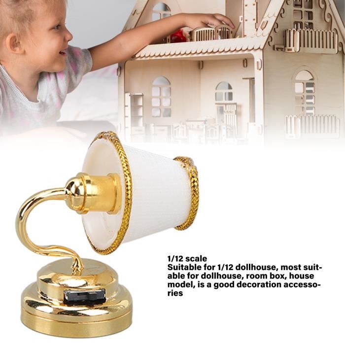 Applique murale de maison de poupée - VGEBY - Mini Chaud LED - Blanc