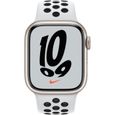 Apple Watch Nike Series 7 GPS - 41mm - Boîtier Starlight Aluminium - Bracelet Pure Platinum/Black Nike Sport Band - Regular-2