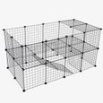 Cage de clôture pour animaux de bricolage lapin, chiot et cobayes Enclos réglable DIY-2