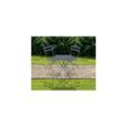 Chaise de jardin pliante BISTROT - Grise - Lot de 2 - Acier - Extérieur - 110 kg-2