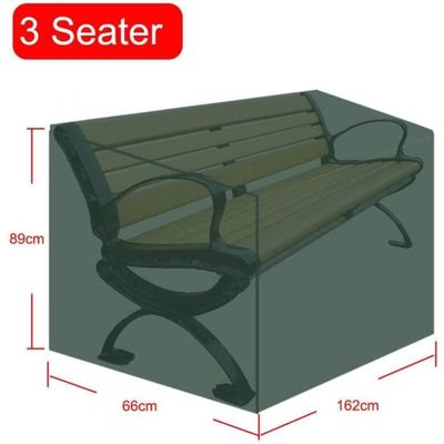 Housse Banc De Jardin 2 Places Étanche - Couverture Imperméable Anti-UV Oxford 210D - 134x66x89/63cm Noir - Protection Meubles Extérieur