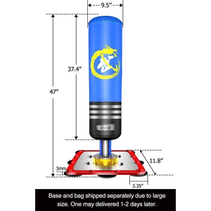 Ipex Sac De Frappe Sur Pied 165 Cm Sac De Boxe Pour Adulte Punching