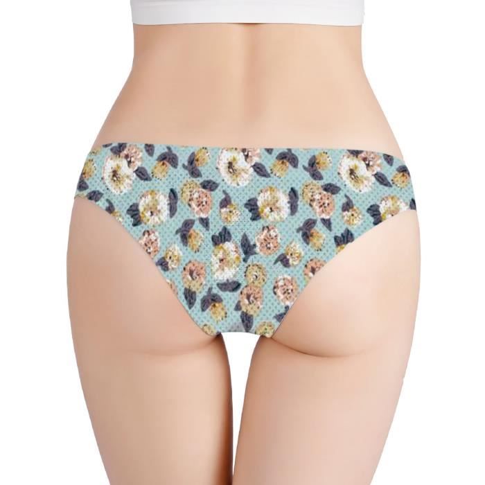 Tanga Respirant Bigood Pour Femme - Culotte Élastique Une Taille - Nylon Et Élasthanne - 2