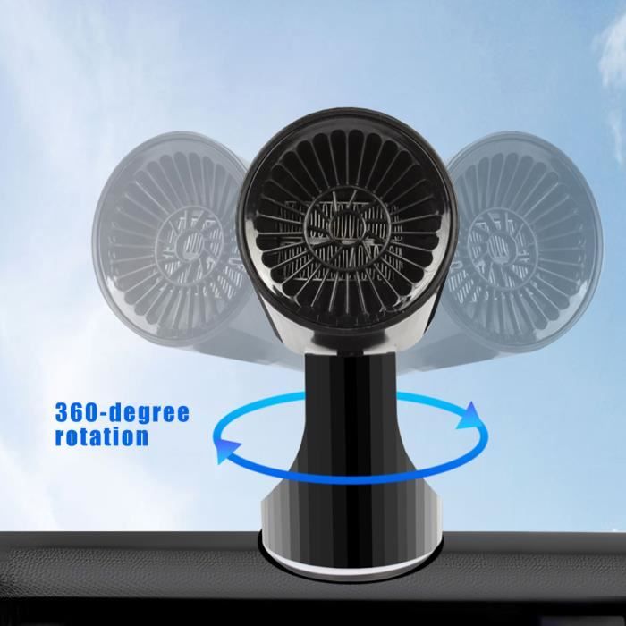 Chauffage De Voiture Mupkvy 12V 150W - 2 En 1 Chauffage Et Ventilateur, Anti-buée - Branchement Allume-cigare