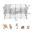 Cage de clôture pour animaux de bricolage lapin, chiot et cobayes Enclos réglable DIY-3