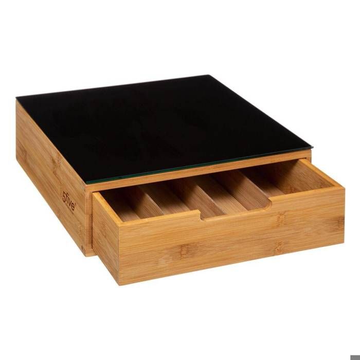 Distributeur rotatif en bambou pour grandes capsules de café par 17,40