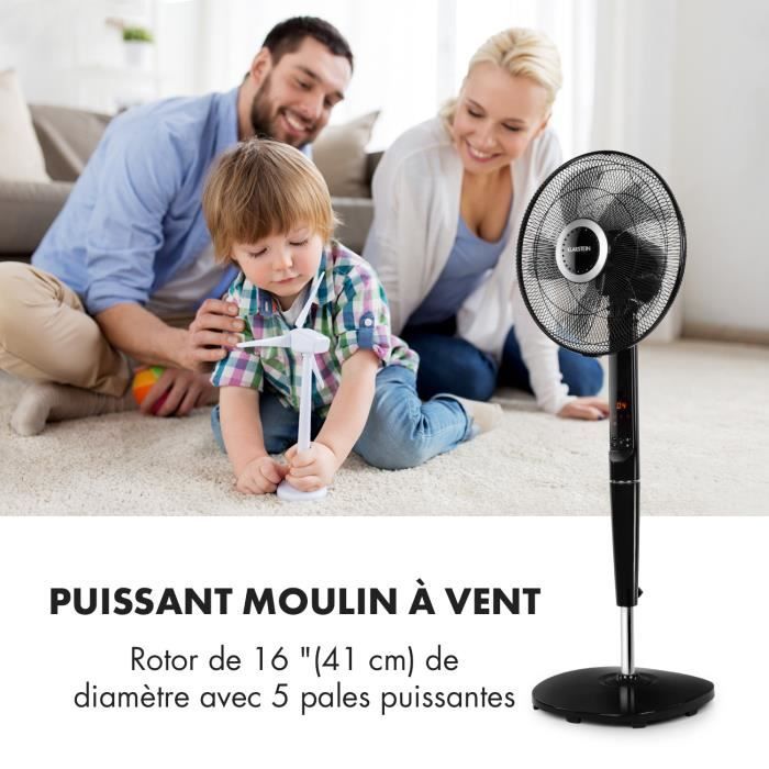 Baroni Home – Ventilador De Pie De 40 Cm Con 3 Velocidades
