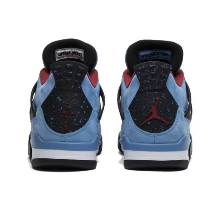 Travis Scott Cactus Jack x air jordan 4 high top Vintage slip chaussures de basket ball bleu glace Cdiscount Sport