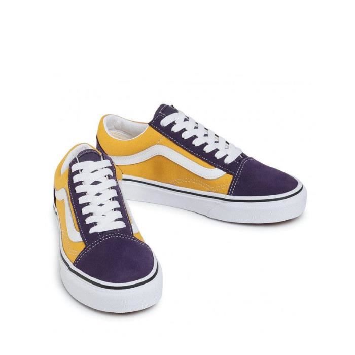 Basket Vans OLD SKOOL Jaune Tige en textile et cuir su de