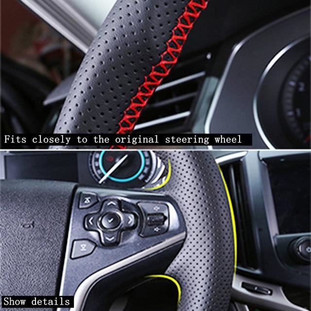 COUVRE-VOLANT,White Thread--Housse de volant de voiture en cuir microfibre,  personnalisable, intérieur de voiture, pour Seat Ibiza 6 - Cdiscount Auto