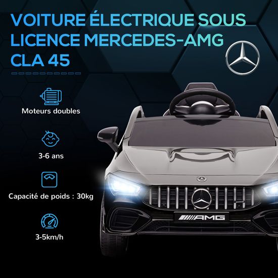 AIYAPLAY Voiture Électrique Enfant Mercedes-AMG CLE 53 12V - 2x Moteurs Puissants, Télécommande Parentale 2.4G, Portes Ouvrantes, LED, MP3 - Blanc