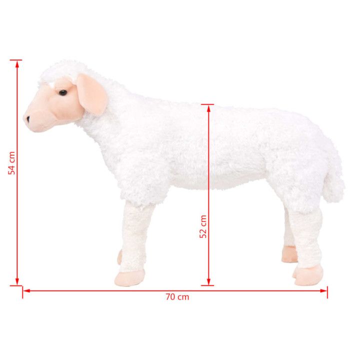 VidaXL Jouet en peluche Mouton Blanc XXL 91341 Cdiscount Jeux