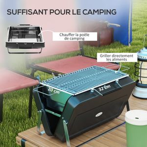 Mini Barbecue à Charbon Pliable Et Compact - Neuf, Prêt à Griller Partout !