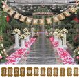 25m Décoration De Mariage Vintage Just Married Fête De Mariage Carte Bannière Nuptiale Nihapaaaa5932aa00813