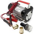 WilTec Pompe à Fuel ou Gasoil bio Autoaspirante 12V/160W 40l/min Mobile - 50768-0