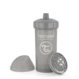 Twistshake Biberon anti-fuite avec bec dur et mixeur de fruits-360ml - Bouteille d'eau pour bébé - Tasse à bec sans BPA-6m+- Gris-0