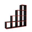 Vicco étagère , noir/rouge, 142.4 x 143 cm-0