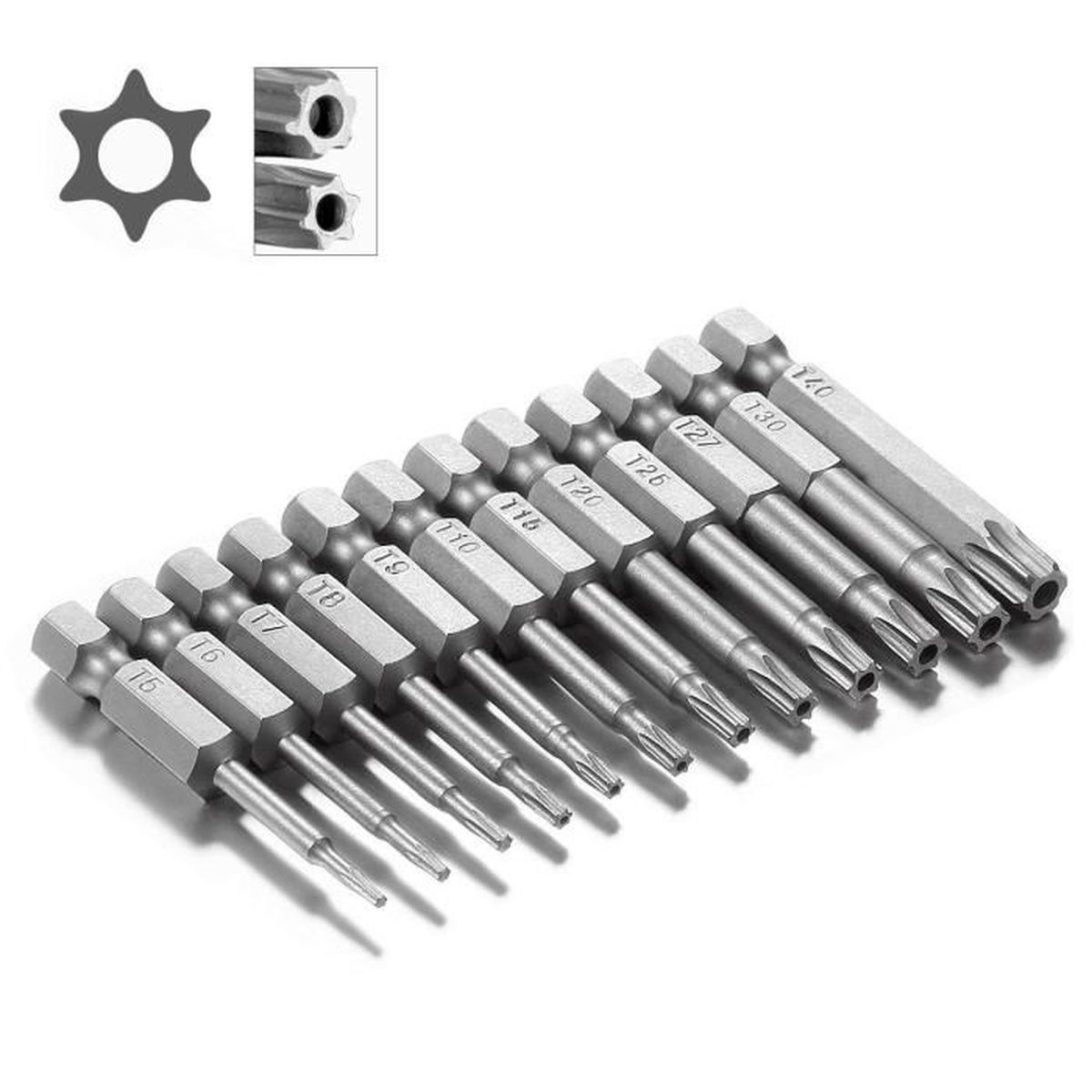 TORX 20 Or embouts de Tournevis 10pk T20 1//4/" Hex Hexagonal Drive 25 mm Outil à Main Nouveau