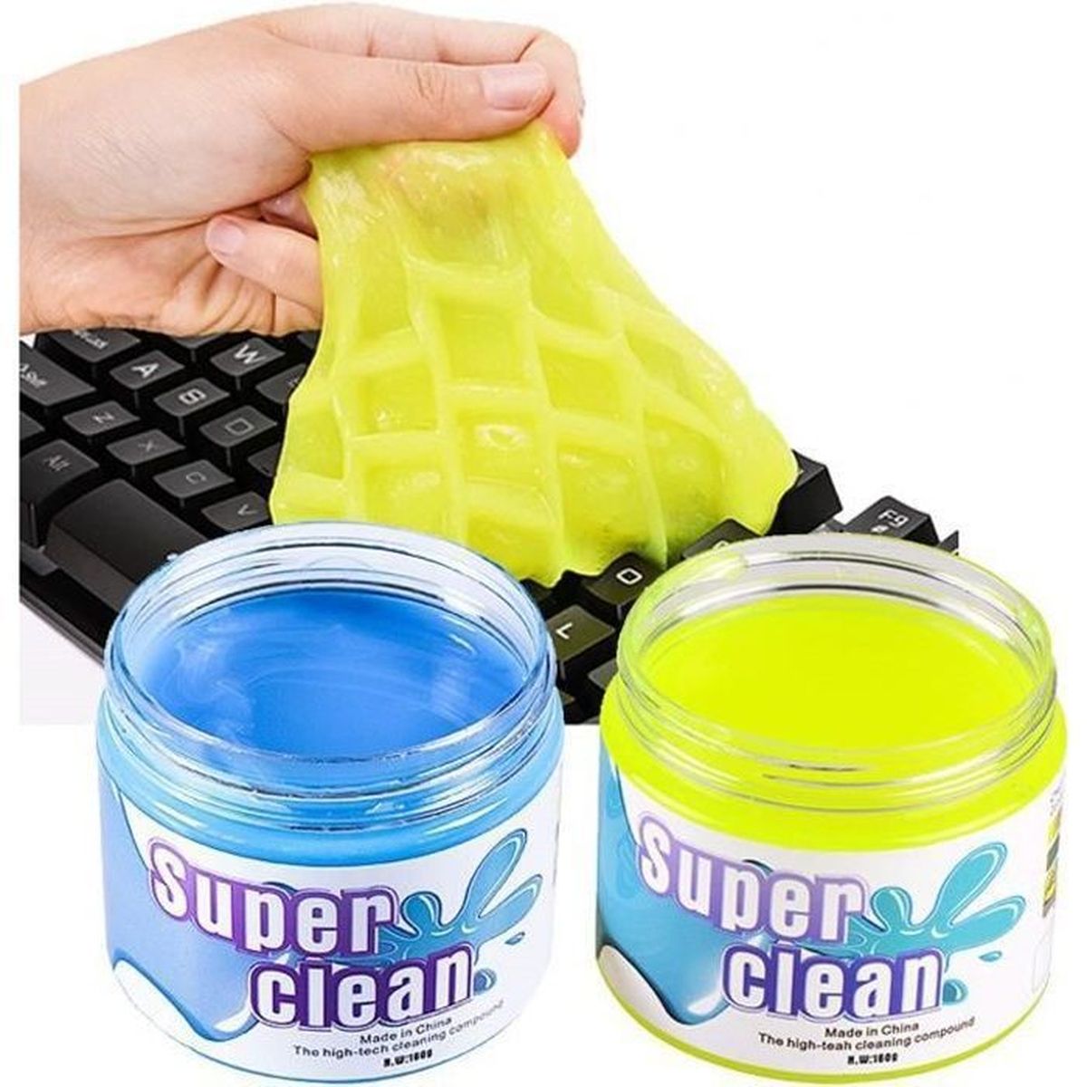Calculatrices Évents de Voiture Gel Nettoyant Clavier Super Clean Gel Nettoyant Clavier Nettoie la Poussière et la Saleté pour Ordinateur 