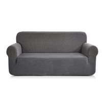 E-SENOIR- Housse de canapé extensible 2 Places pour Salon Chambre gris