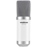 WOODBRASS Bird UM1 Blanc - Microphone USB Cardioïde à Condensateur PC / Mac pour Enregistrement Home Studio Mao Streaming Podcast