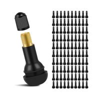 Valves Pour Jantes Valves De Pneu TR413 Lot De 6 - Valve Caoutchouc Snap-in Pour Voiture Et Moto - Capuchon Inclus Pour Voiture Moto Vélo