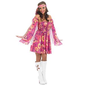 DEGUISE TOI Hippie-Kostüm Für Damen – Peace & Love, Größe M, Mit Weste, Hose & Kette