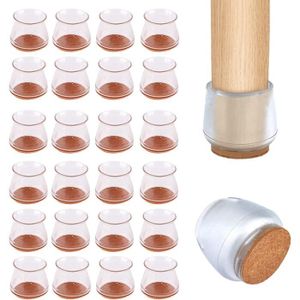 10 Protecteurs De Pieds De Chaise En Caoutchouc - Diamètre 50 Mm - Noir - Marque Uxcell