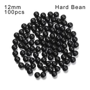 HAMEÇON Haricot dur-12mm--Perles De Pêche Noires Rondes Souples Et Dures De, Lot De 100 Pièces, Bouchon Spatial, Leur