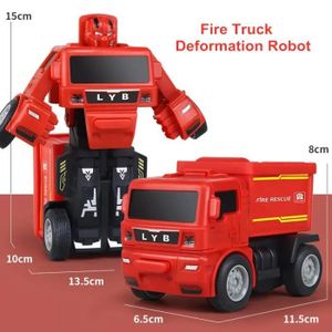 ROBOT - ANIMAL ANIMÉ Camion de pompier - MKTOYS – Robot de Transformati