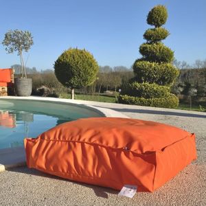 COUSSIN - MATELAS DE SOL Housse de coussin de sol outdoor Orange 71x71x15