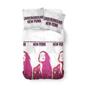 Housse de couette 220x240 new york - Achat / Vente pas cher