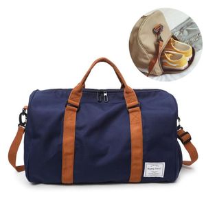 Sac de Sport Femme Sacs de Voyage Homme avec Compartiment à Chaussures et  Poche Humide Sac Week-End à Bandoulière Bagage à Main Sac Femme Cabas de  Fitness Imperméable Duffel Bags A-Vert armée-A6-vert