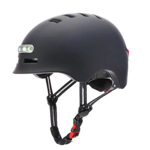 CASQUE DE VÉLO Casque de Vélo avec Lumière LED FOLAYA - Noir M - 3 modes d'éclairage - 14 trous de ventilation