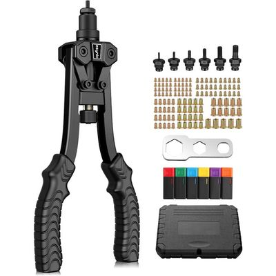 FreeTec 86pcs Pince à Insert Fileté, M3 M4 M5 M6 M8 Pince a Sertir Ecrou, Pince Écrou a Riveter