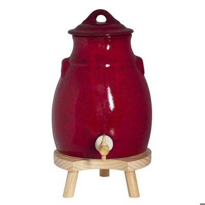 Pot Vinaigre 2.5L Vinaigrier En Grès 2,5L Poterie Turgis - Fait Main En