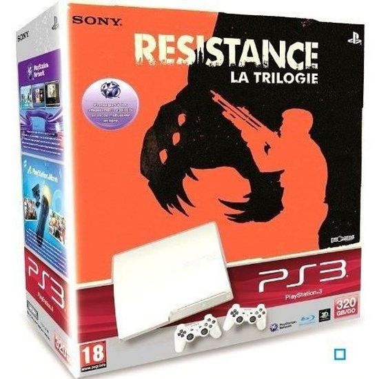 PACK PS3 320 GO BLANCHE + RESISTANCE TRILOGY Cdiscount Jeux vidéo