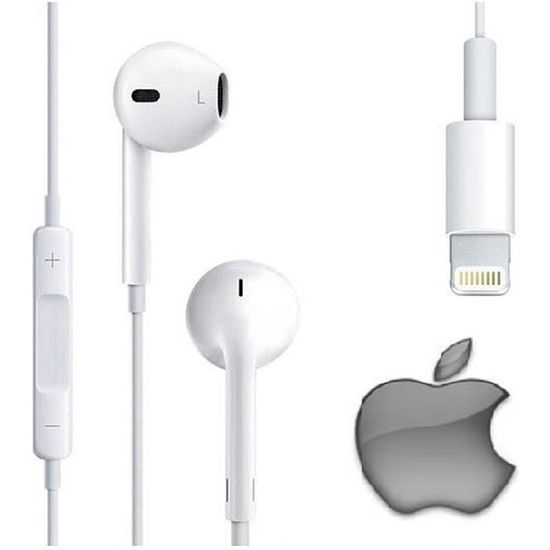 ORIGINAL ECOUTEURS CASQUE KIT PIETON MAIN LIBRE PRISE LIGHTNING POUR APPLE  IPHONE 5 6 7 7+ 8 Plus X 10 11 Pro Max XR XS - Achat / Vente kit bluetooth  téléphone ORIGINAL ECOUTEURS CASQUE K - Cdiscount